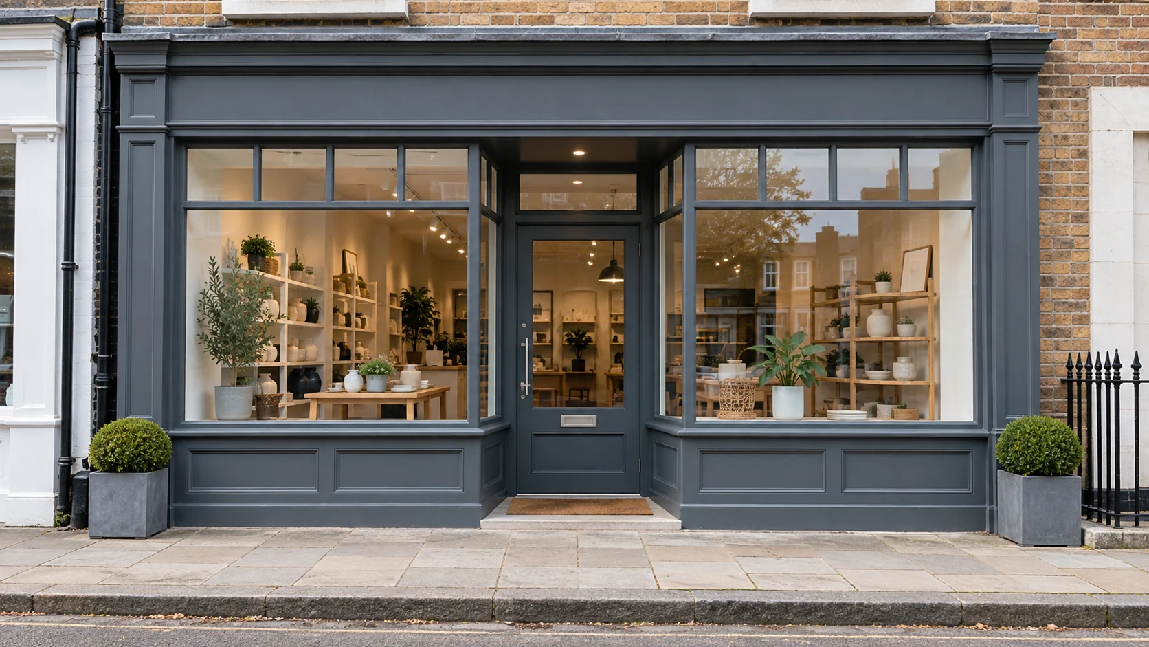 Small commercial retail premises with a clear shopfront and entrance